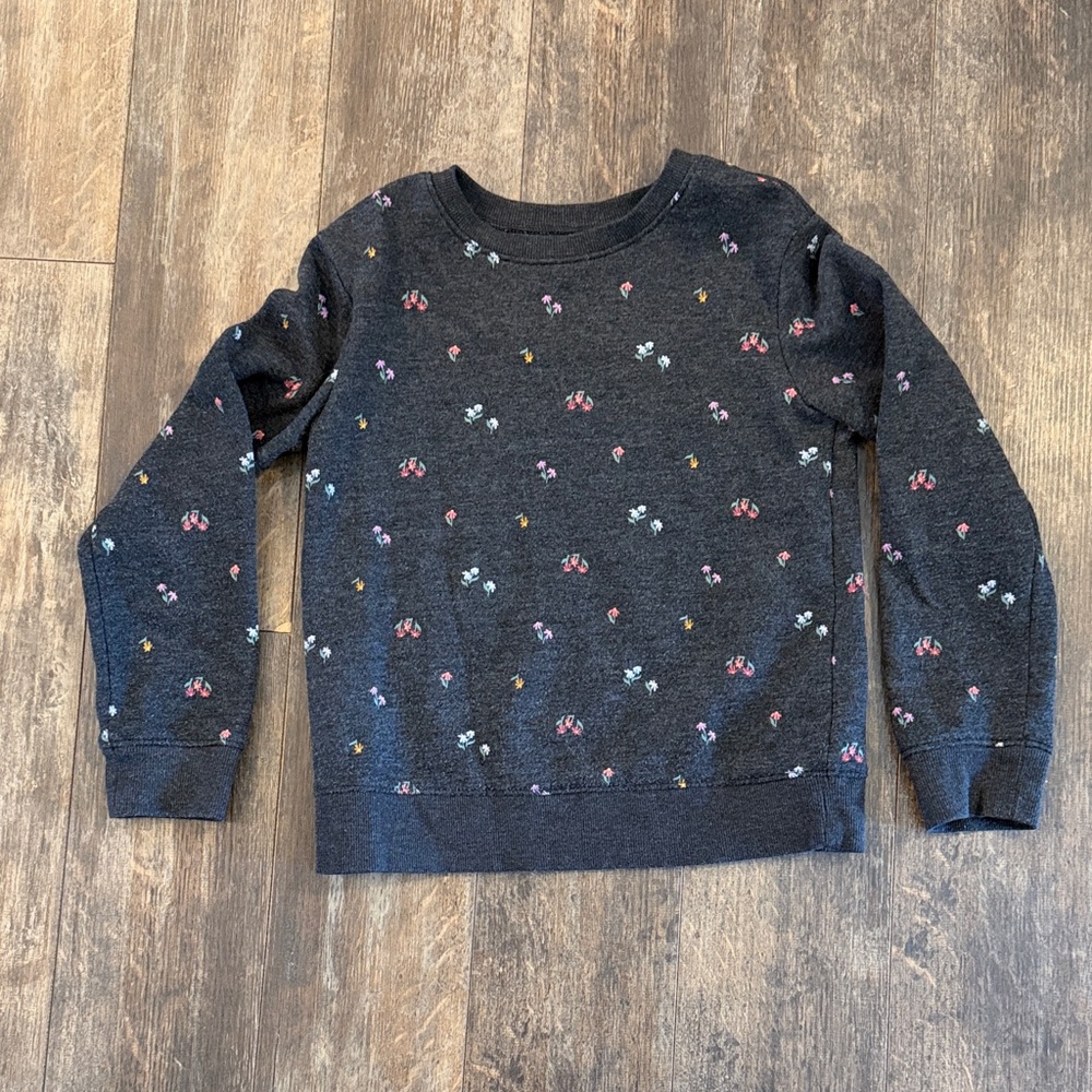 Jumping Beans Dark Gray Floral Sweatshirt